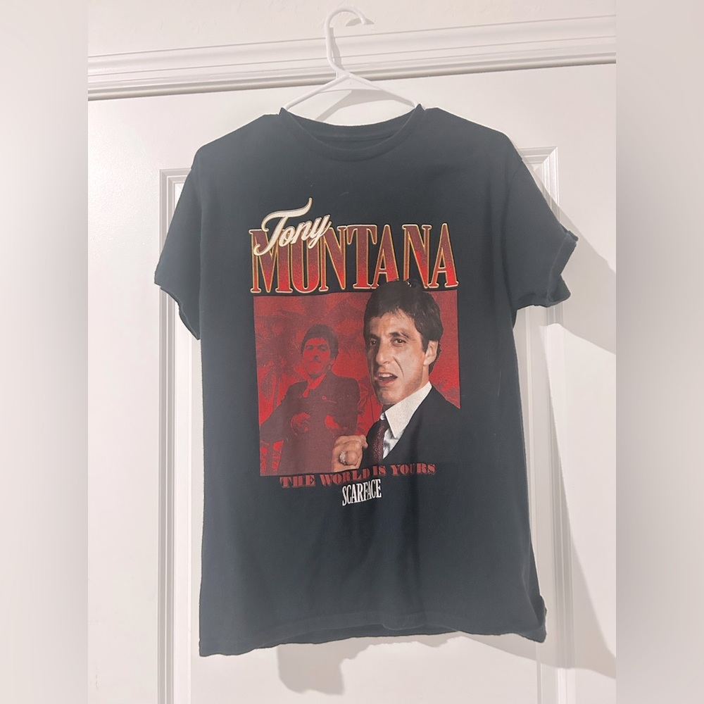 Black Tony Montana Graphic T-Shirt